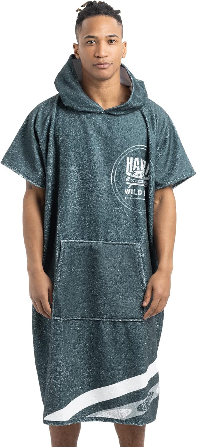 HOMELEVEL Badeponcho Unisex - Surf Poncho aus Baumwolle/Polyester - Handtuch für Erwachsene - Badema
