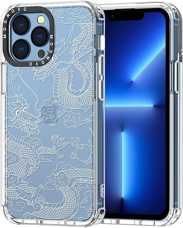 MOSNOVO für iPhone 13 Pro Hülle – Durchsichtige, schlanke, stossfeste TPU+PC-Handyhülle, [6,6 Fuss F