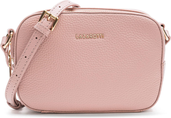 Lazarotti Bologna Leder Umhängetasche Damen | längenverstellbarer Schultergurt | mittelgrosse Crossb