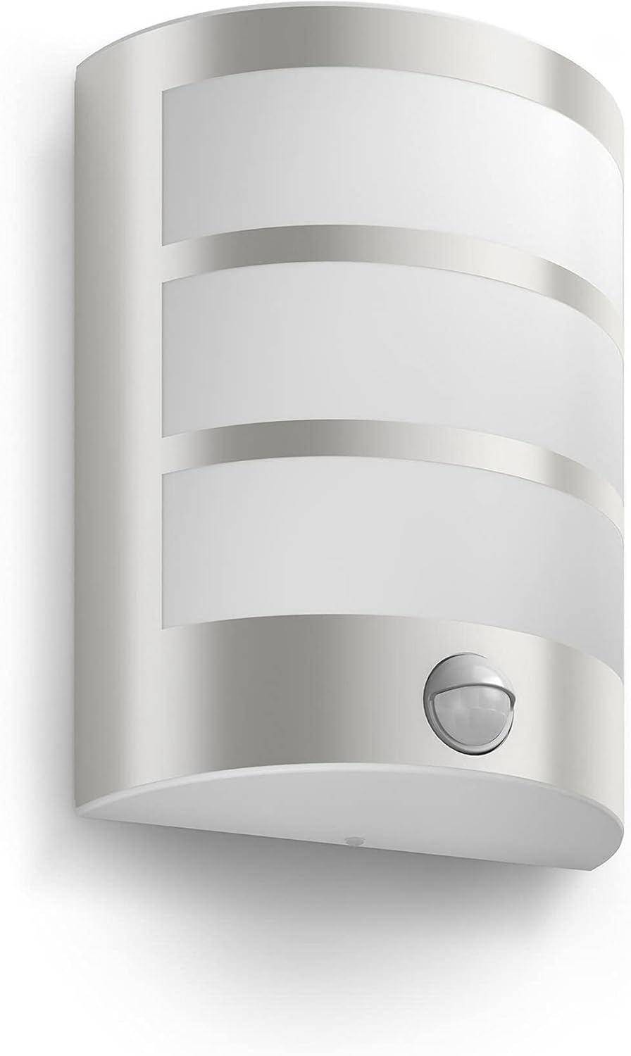 Philips myGarden LED Python Wandaussenleuchte mit Bewegungsmelder, 6W, Edelstahl, mit Bewegungsmelde