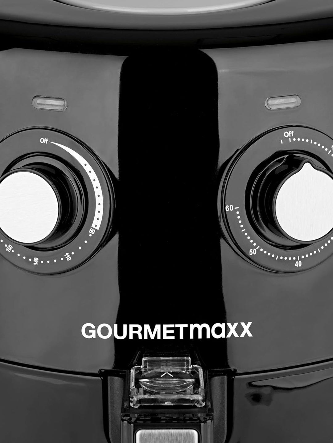 Gourmetmaxx XL 1500 W Hot Air Fryer, 2,5 l, einfarbig, Schwarz, Silber, freistehend, 2,5 l, 200 °C,