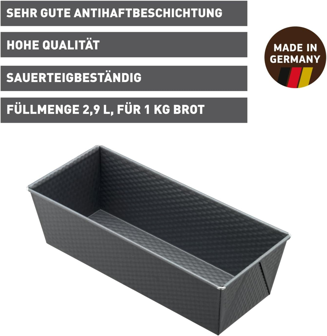 Original Kaiser Inspiration Brotbackform 30 x 8,5 cm, Brotbackform 1kg Brote, Brotkastenform Kuchen