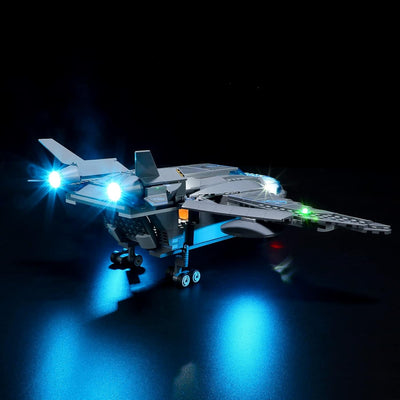 BRIKSMAX 76248 Led Licht für Lego Der Quinjet der Avengers - Compatible with Lego Marvel Bausteinen