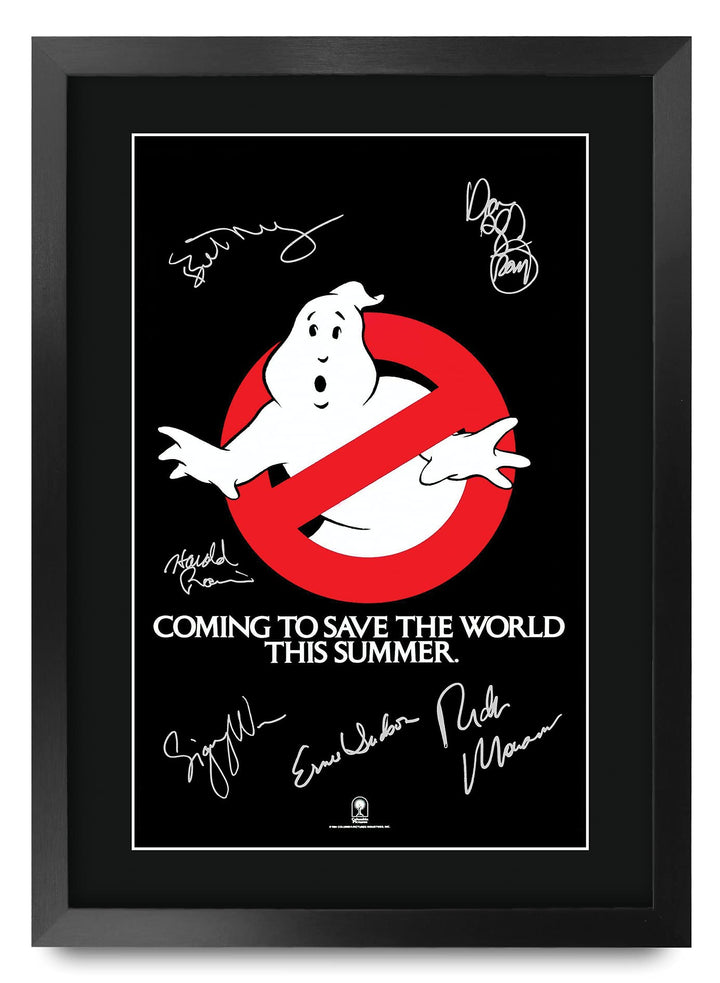 HWC Trading Ghostbusters A3 Gerahmte Signiert Gedruckt Autogramme Bild Druck-Fotoanzeige Geschenk Fü