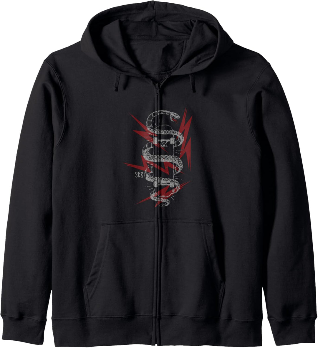 Skateboard-Profil. Kapuzenjacke