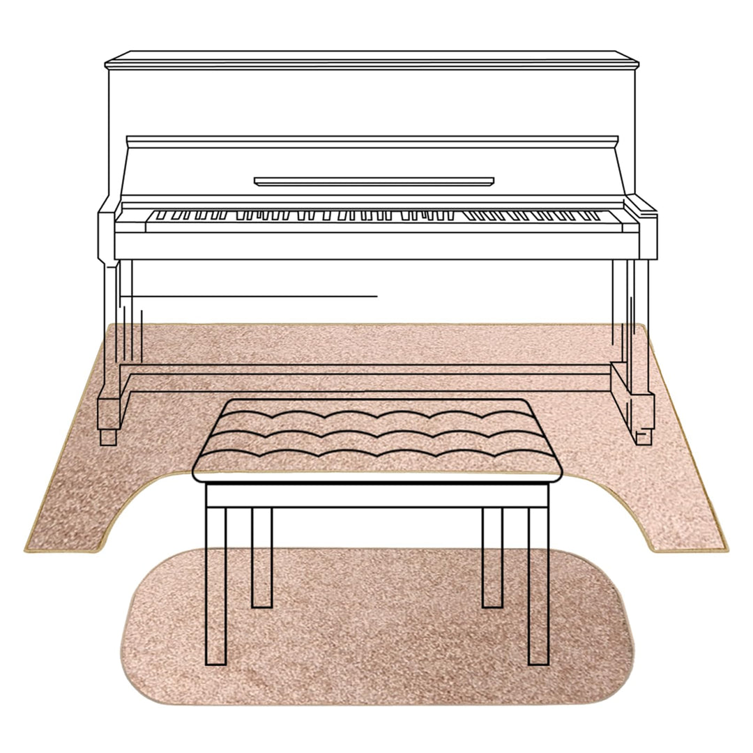 PPGE HOME Schalldammung Teppich Klavier, Klavier Schalldämmung Matte, Boden Schallschutz Teppich Sch