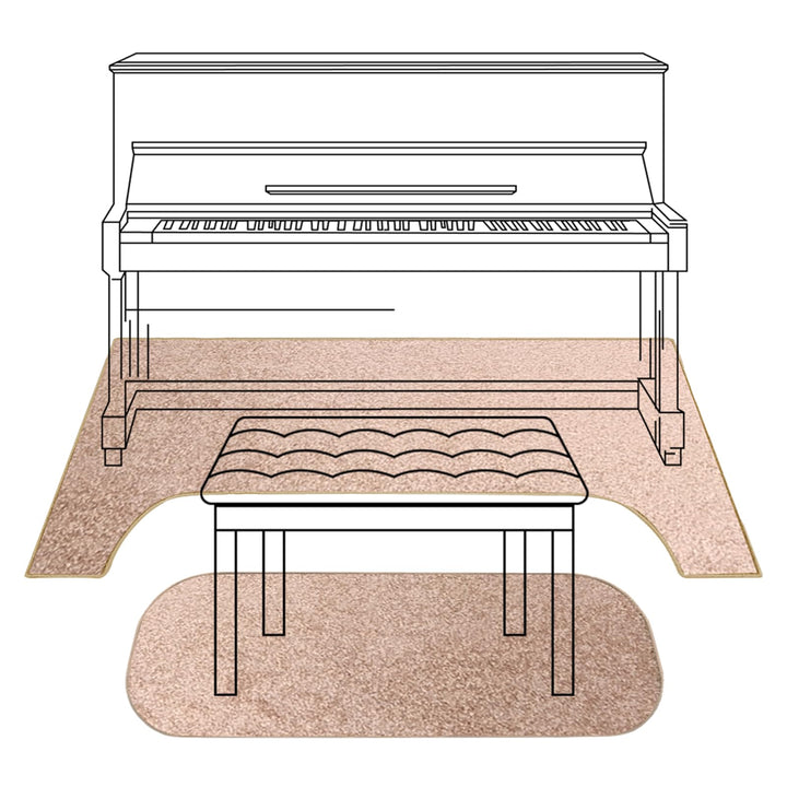 PPGE HOME Schalldammung Teppich Klavier, Klavier Schalldämmung Matte, Boden Schallschutz Teppich Sch