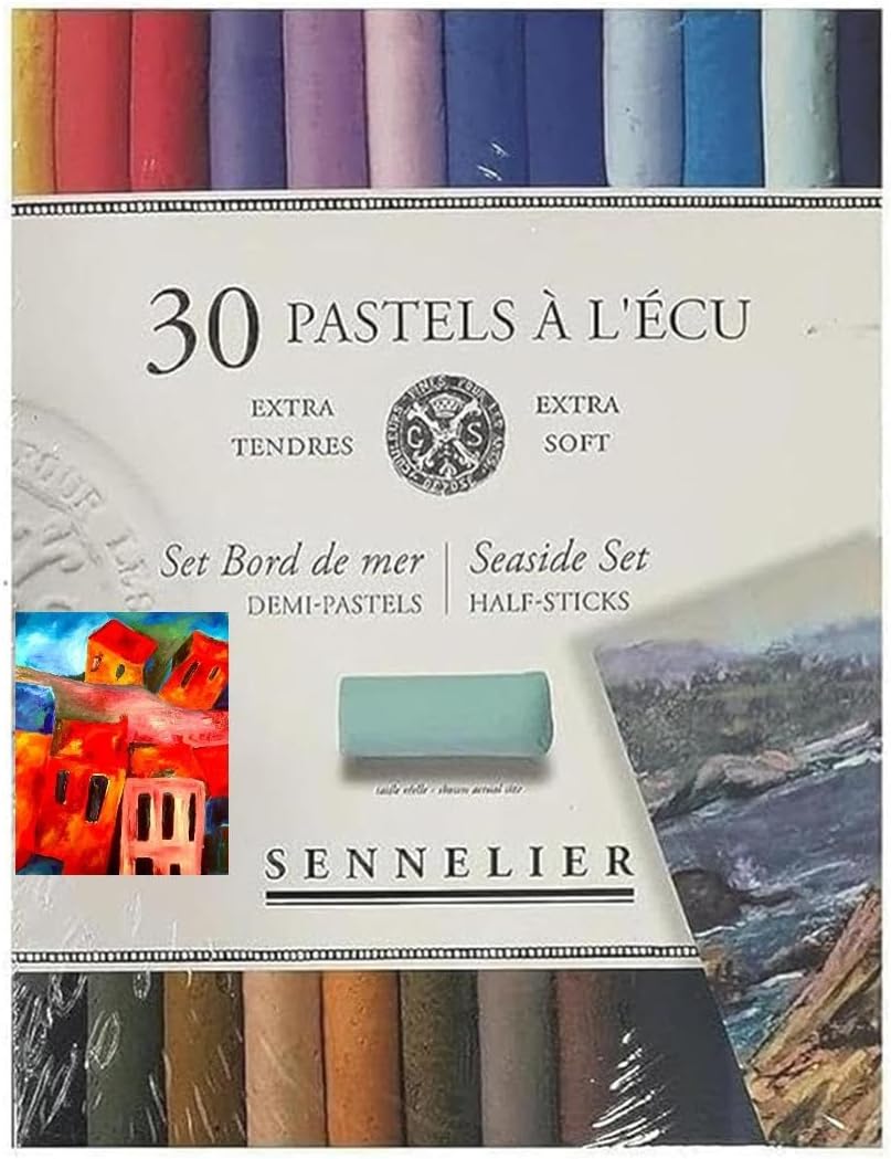 Sennelier Soft Pastel Cardboard Box Set - 30 Half Stick Set Bord de Mer, Plein air, Landschaften set
