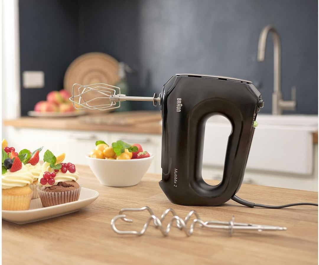 Braun Household MultiMix 2 HM2110BK Handmixer - Handrührgerät mit 4 Geschwindigkeitsstufen plus Turb