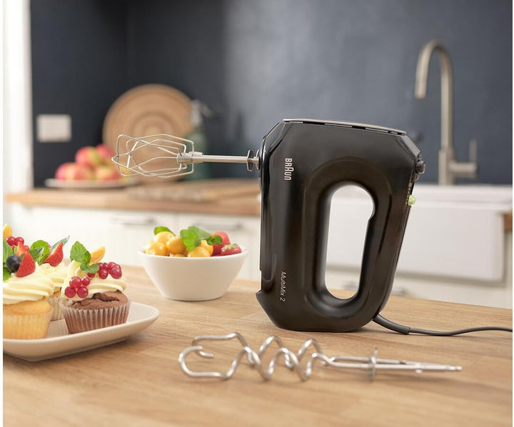 Braun Household MultiMix 2 HM2110BK Handmixer - Handrührgerät mit 4 Geschwindigkeitsstufen plus Turb