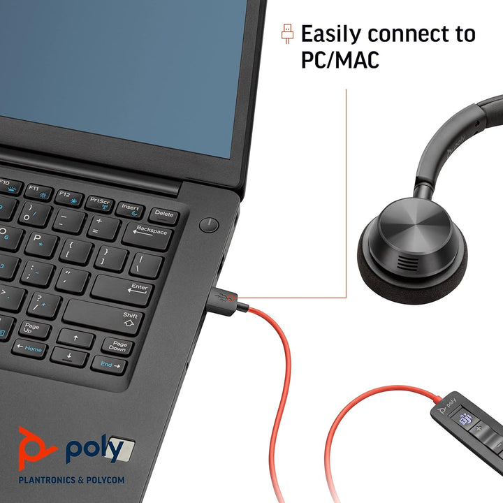 Plantronics – Blackwire 3315 USB-A (Poly) – kabelgebundenes Ein-Ohr Headset (Mono) mit Mikrofonarm –