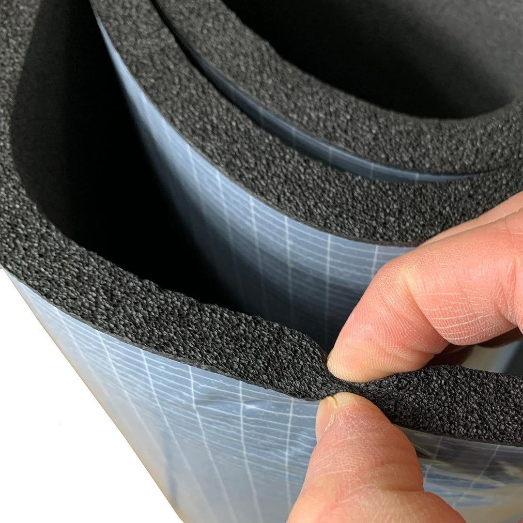 ABM Dämmmatte selbstklebend Kautschuk Isoliermatte 6mm Dämmdicke Dämmung Isolierung 5 stucke: 40 x 1