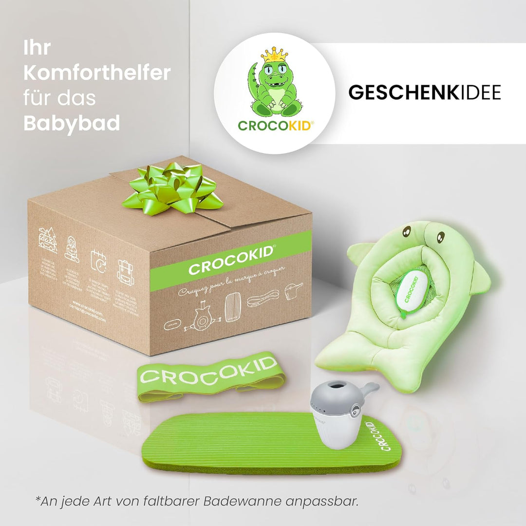 Baby Badewannen Zubehör - Universelles Säugling Badekissen mit Haarspülbecher | Komplettes Baby Bade