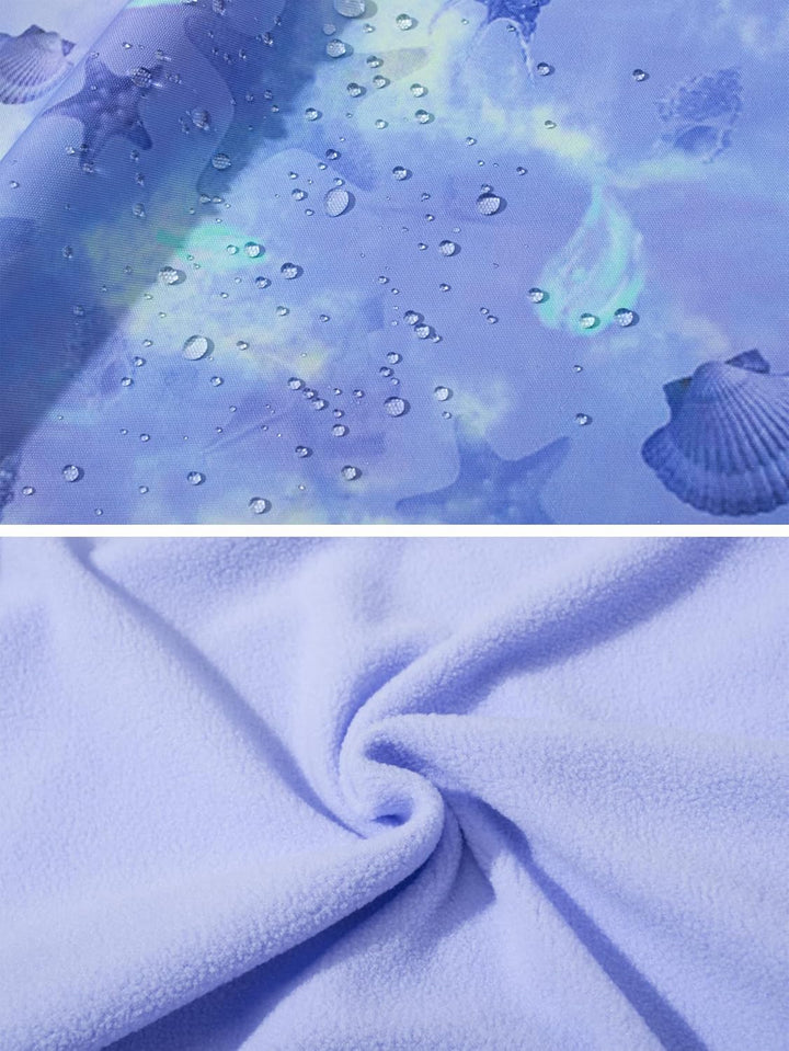 CAMLAKEE Softshelljacke Mädchen Regenjacke Kinder Wasserdicht Jacke Gradient Windjacke 120 Lila, 120