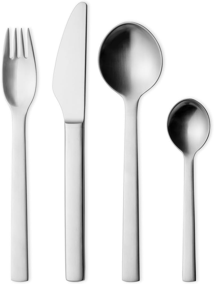 Georg Jensen GJ 106239 New York Besteck 4 Stück Matt, Edelstahl, stainless steel, 4 x 19 x 26,2 cm