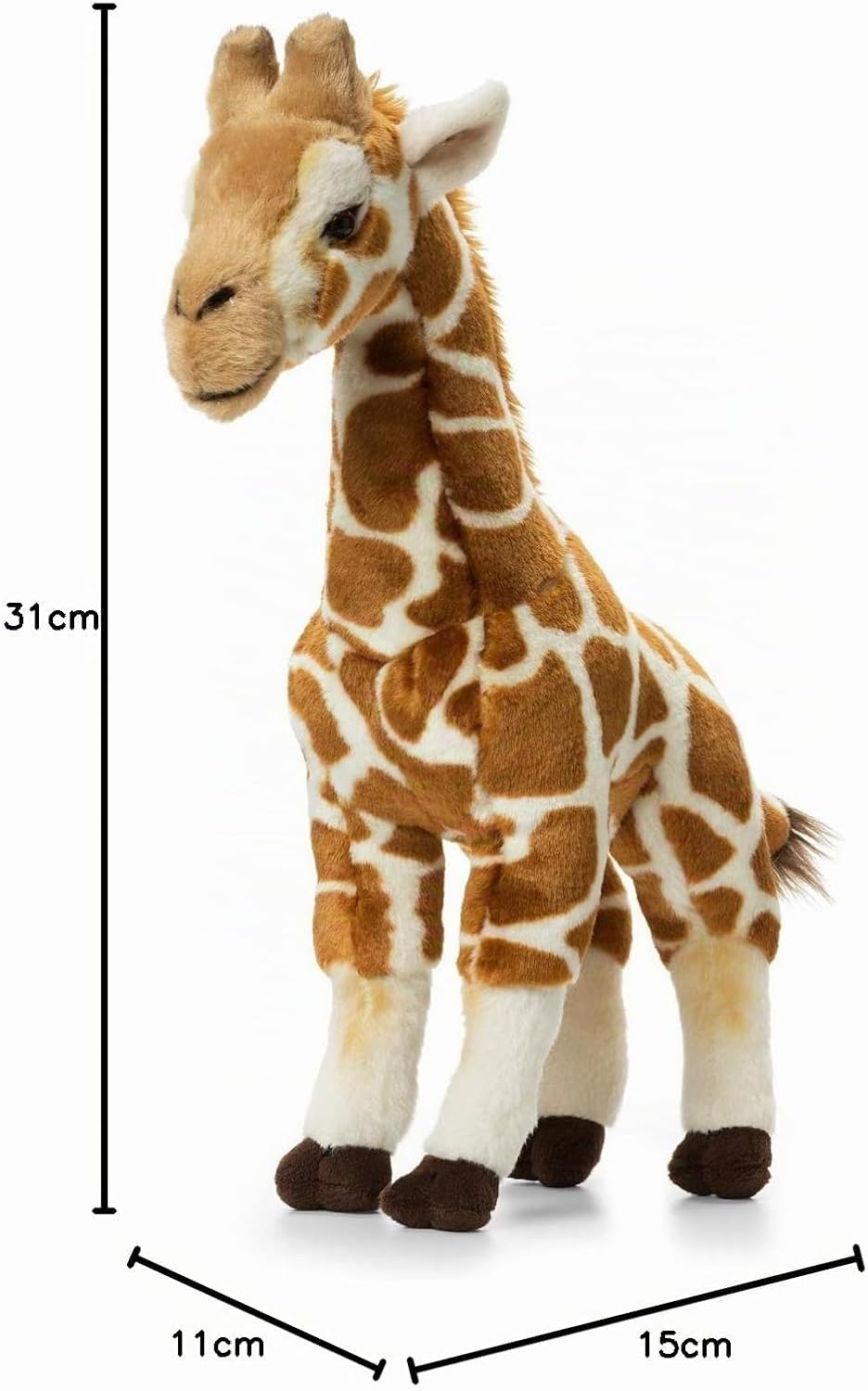 WWF 15195005 Plüsch Kollektion WWF14797 Plüsch-Giraffe, braun, 31 cm