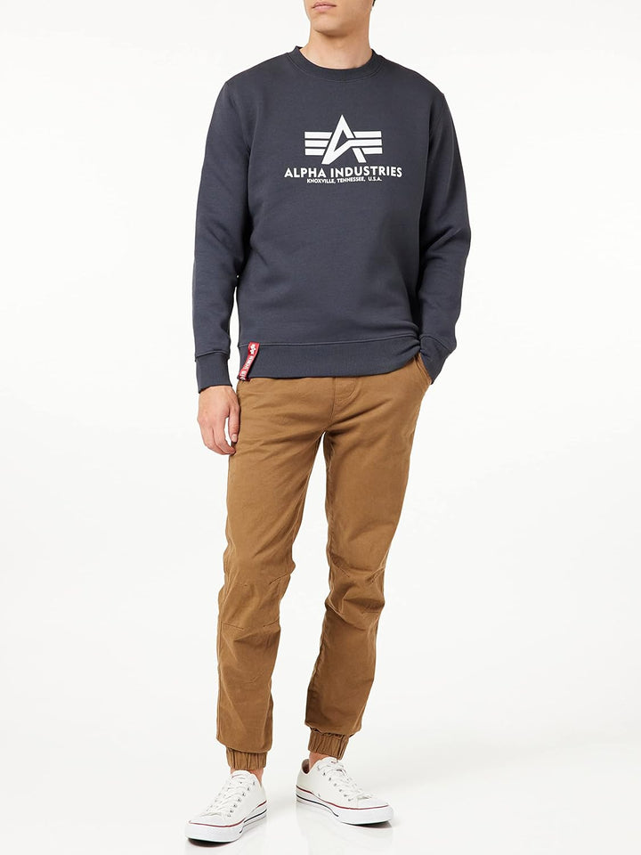 ALPHA INDUSTRIES Herren Basic Sweater Sweatshirt für Herren Sweatshirt (1er Pack) 3XL Navy, 3XL Navy