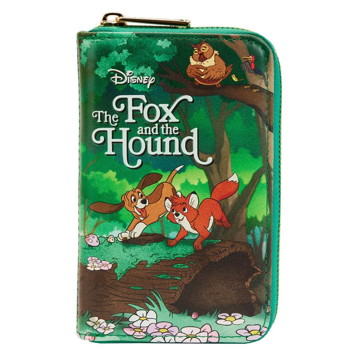 Loungefly Disney The Fox and the Hound Geldbörse mit Reissverschluss, Mehrfarbig/Meereswellen (Ocean