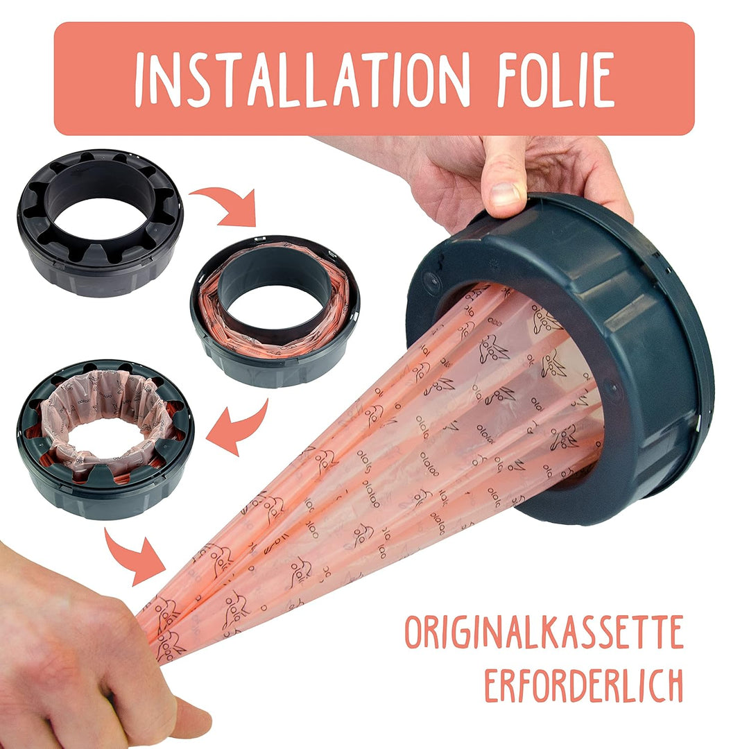 olalao Nachfüllfolie für Windeleimer 4-Pack - kompatibel mit Nachfüllkassetten von Tommee Tippee Twi