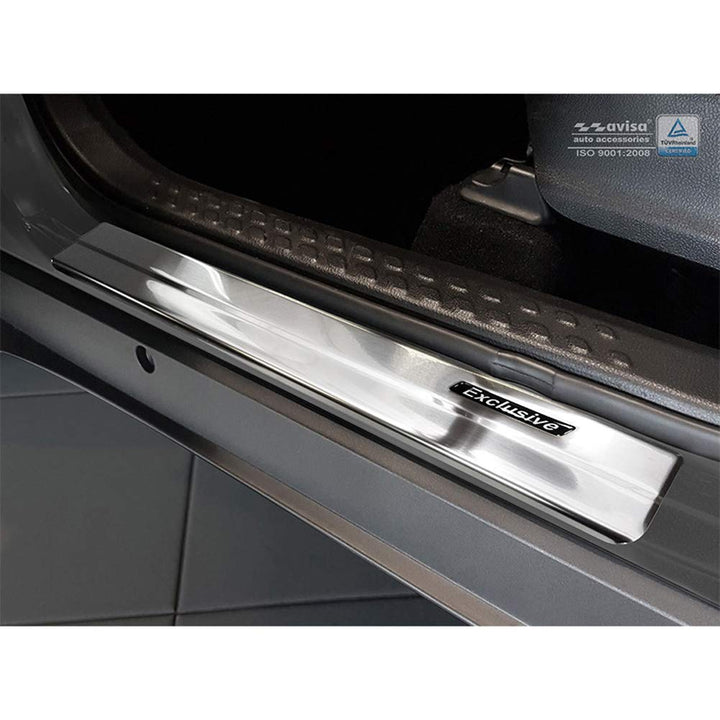 Avisa INOX Door sill Protectors Compatible with Toyota C-HR 2016-2019 & Facelift 2019- & RAV4 IV FL