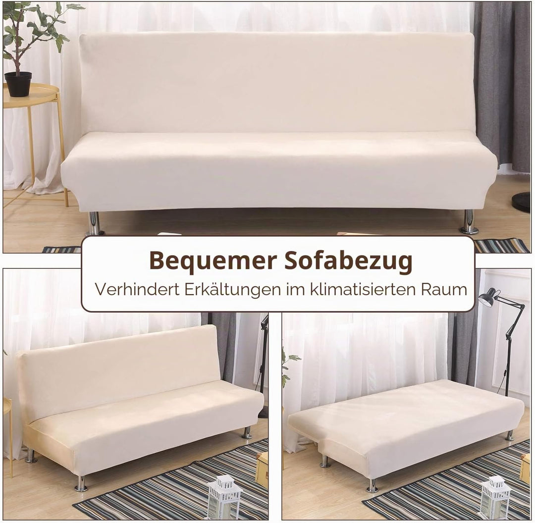 PETCUTE Sofabezug ohne armlehne futonbezug Stretch sofahusse ohne armlehne sofaüberwurf schlafsofa b