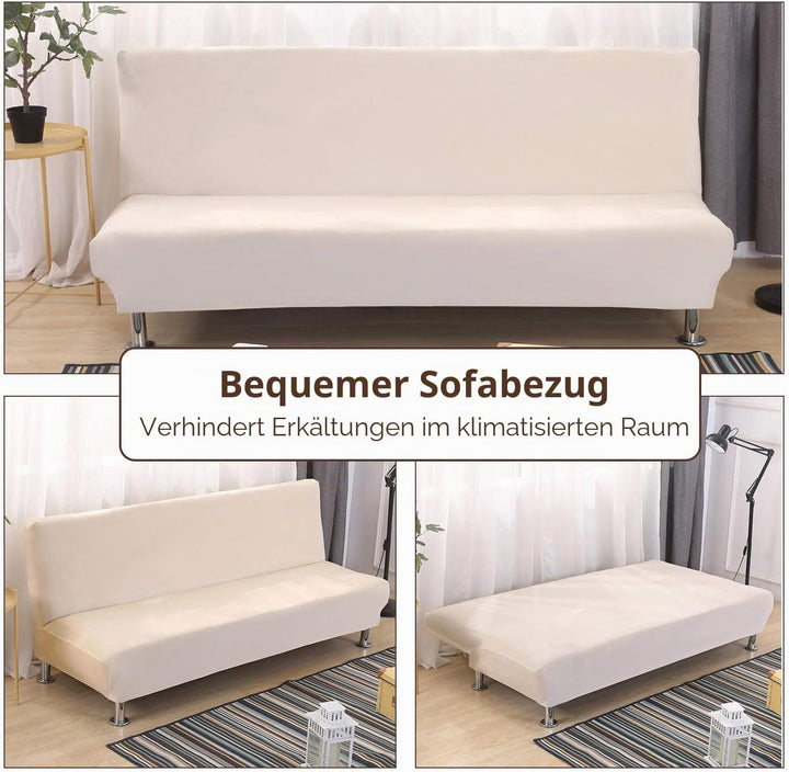 PETCUTE Sofabezug ohne armlehne futonbezug Stretch sofahusse ohne armlehne sofaüberwurf schlafsofa b