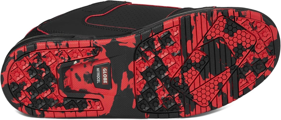 Globe Sabre GBSABR Unisex-Erwachsene Sneaker 39.5 EU Schwarz Rot Mosaik, 39.5 EU Schwarz Rot Mosaik