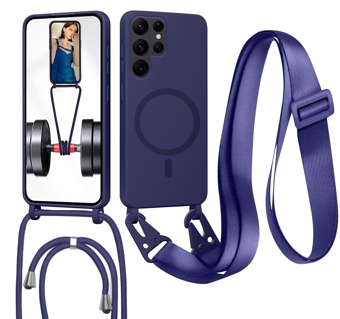 FERLAN Handykette mit Band für Samsung Galaxy S24 Ultra Hülle, Lanyard (abnehmbar) Handyhülle Case m