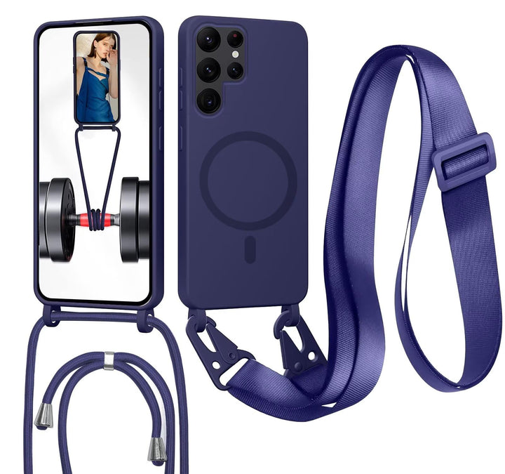FERLAN Handykette mit Band für Samsung Galaxy S24 Ultra Hülle, Lanyard (abnehmbar) Handyhülle Case m