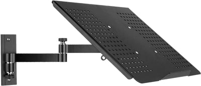 Drall Schwarze universal Wandhalterung mit Ablage Adapterplatte für Laptop Notebook Netbook Tablet P