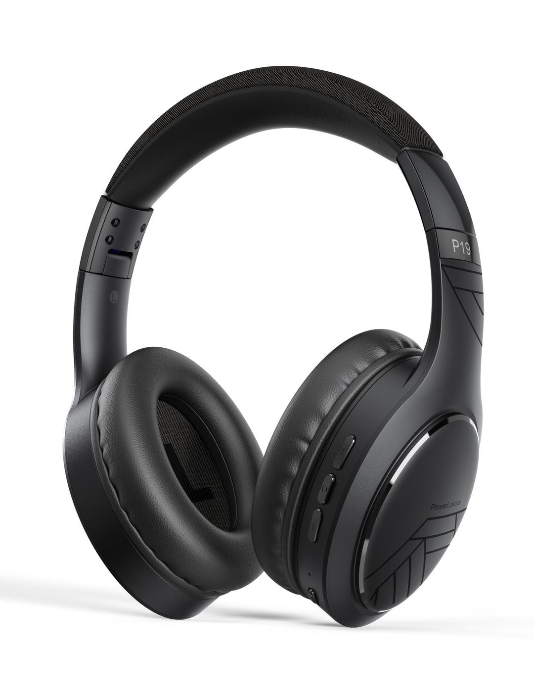 PowerLocus P19 Bluetooth Over Ear Kopfhörer, Kabellose Kopfhörer mit Mikrofon, 70std. Spielzeit, Hi-