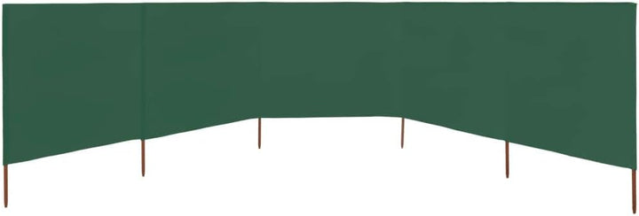 5 Paneele Windschutz Stoff 600x80cm Grün Camping Windschutz Blocker Windblocker Garten Strand Sonnen