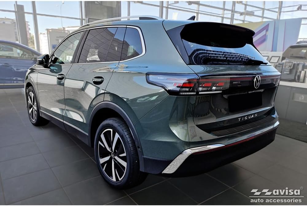 Avisa Matt-Schwarz Edelstahl Heckstossstangenschutz kompatibel mit Volkswagen Tiguan (CT1) 2024- 'Ri