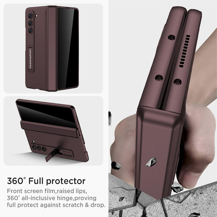 Miimall Kompatibel mit Samsung Galaxy Z Fold 5 Hülle mit Displayschutz Anti-Peeping+Magnetischer Sch