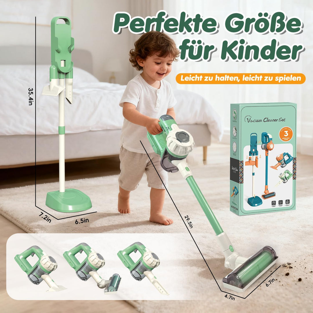 VARANO Spielzeug-Staubsauger für Kinder, Kinderstaubsauger mit echter Funktion, Staubsauger-Spielzeu