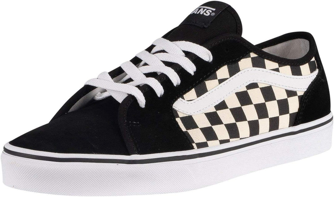 Vans Herren Filmore Decon Wildleder Canvas Trainer, Black/Black 40 EU Checkerboard Black White, 40 E
