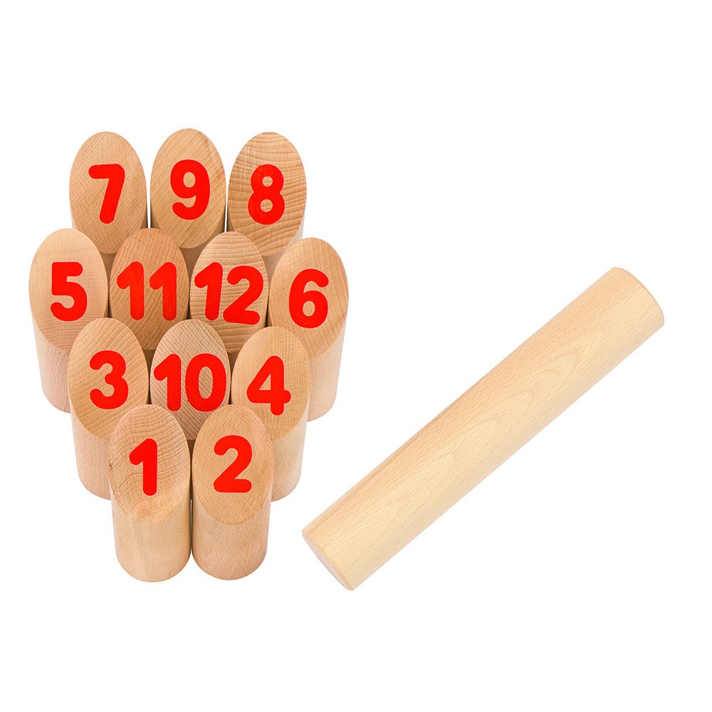Goki 56853 - Wikingerspiel - Number Kubb im Baumwollbeutel