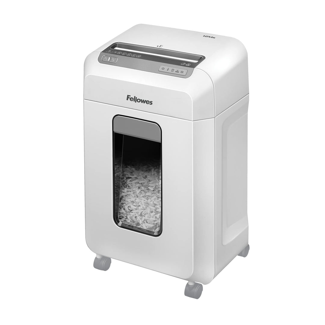 Fellowes Aktenvernichter 12Ms, 12 Blatt Minicut (P4), Papierschredder für Büro, Homeoffice, Schredde