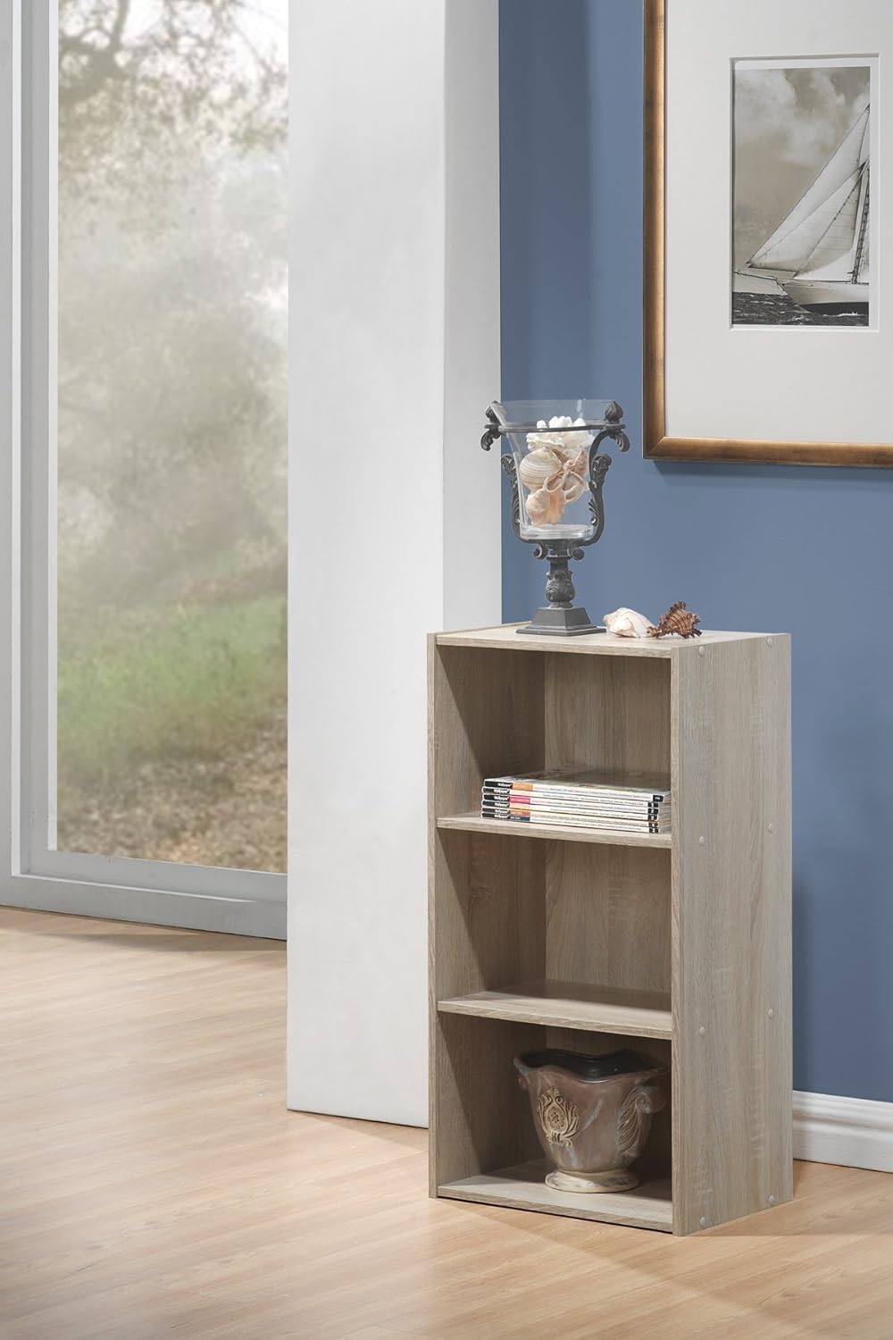 habeig Tube Bücherregal Standregal 3 Fächer Belastung Regalboden 30kg Standregal (80 x 42,5 x 29,5 c