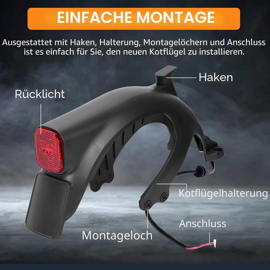 Umelee Elektroroller Hinterer Kotflügel, Schutzblech für Segway Ninebot Max G2 Elektroscooter, Scoot