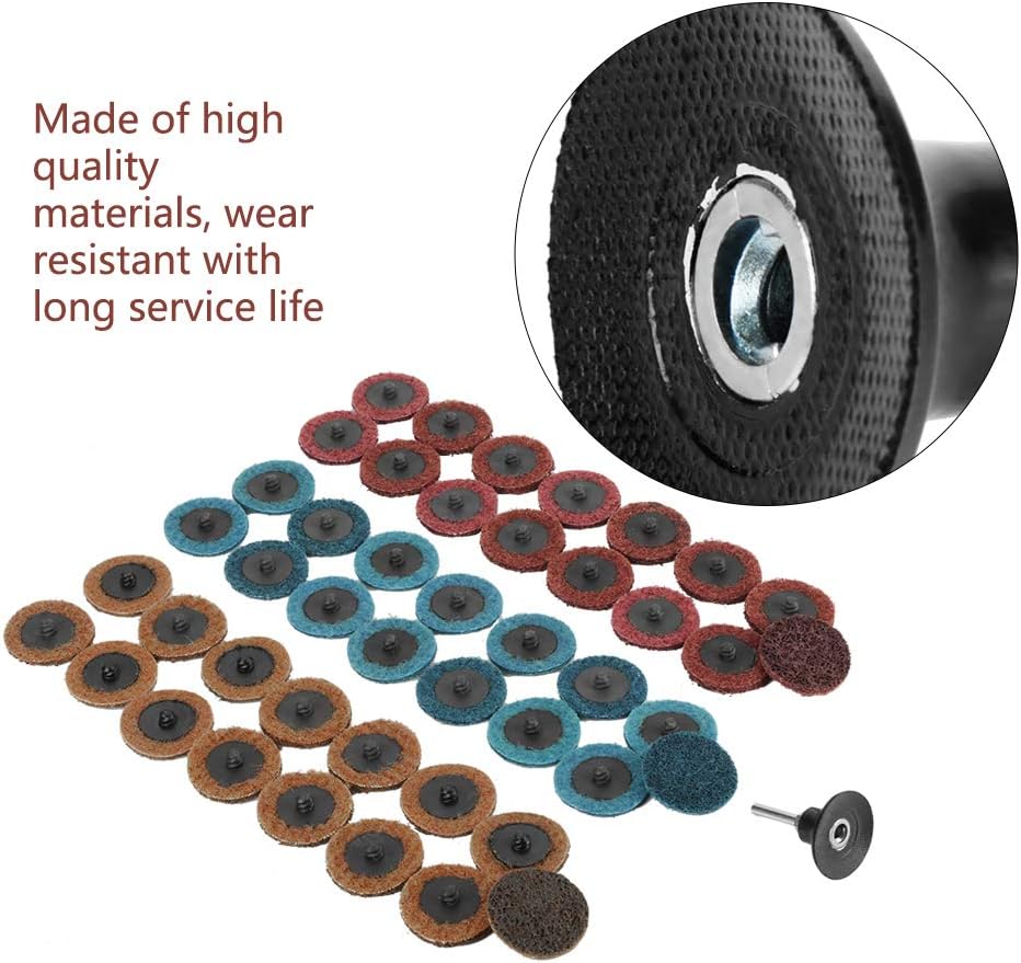 45pcs 2"Schleifscheibe Polierscheibe mit Dorn und Schleifbasis, geeignet für 50mm Winkelschleifer -