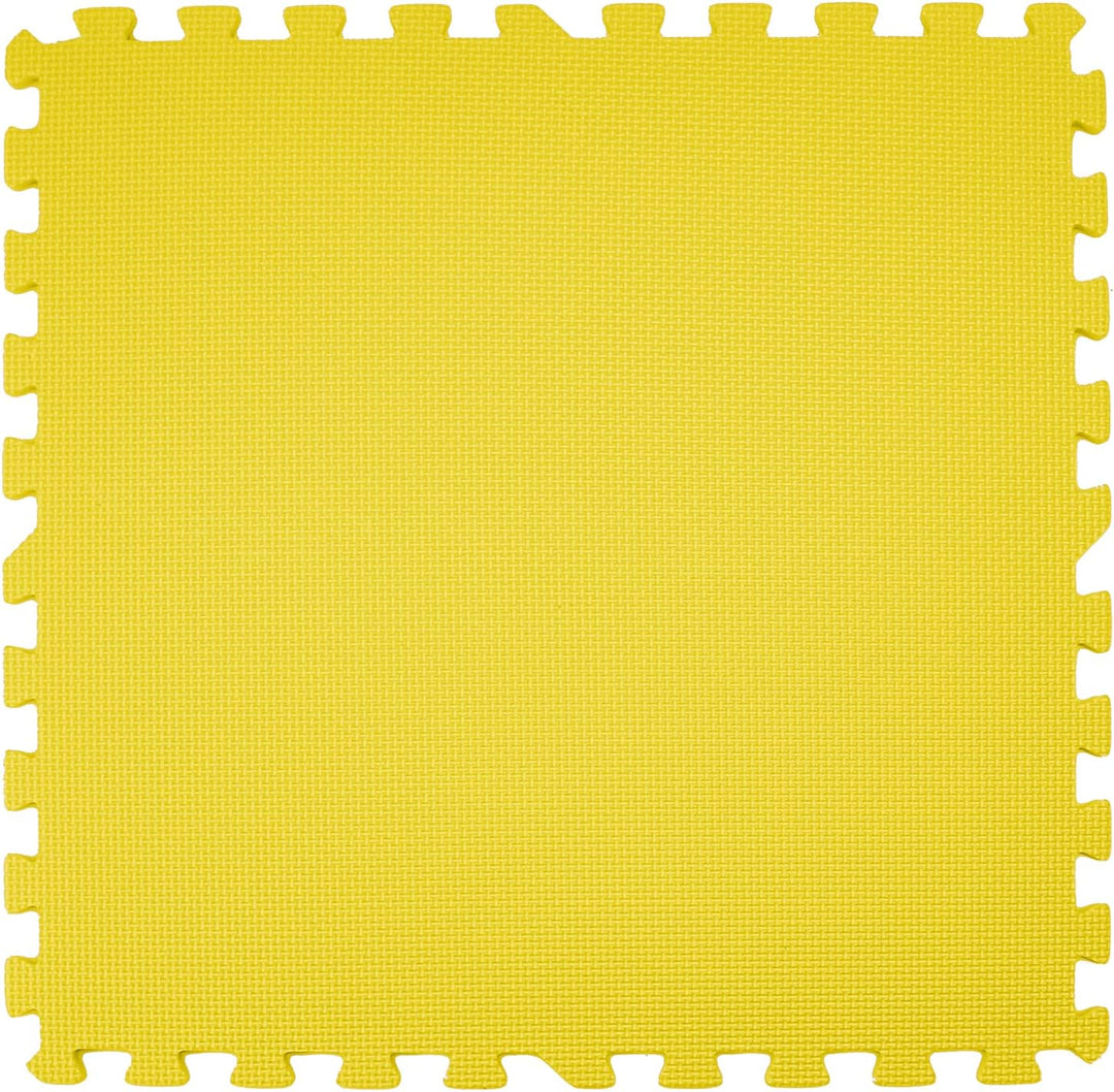 Sporttrend 24® 4 Schutzmatten ohne Randstücke in gelb 60x60x1cm | 1,44qm | Bodenschutzmatte Unterleg