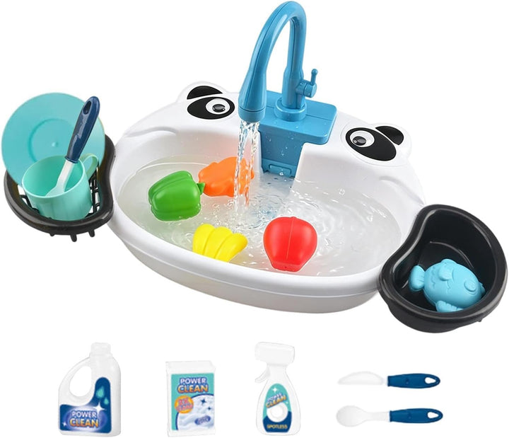 Kinderspülbecken mit fliessendem Wasser Outdoor Küchen-Rollenspielzeug | Wasserspüle Für , Mädchen,
