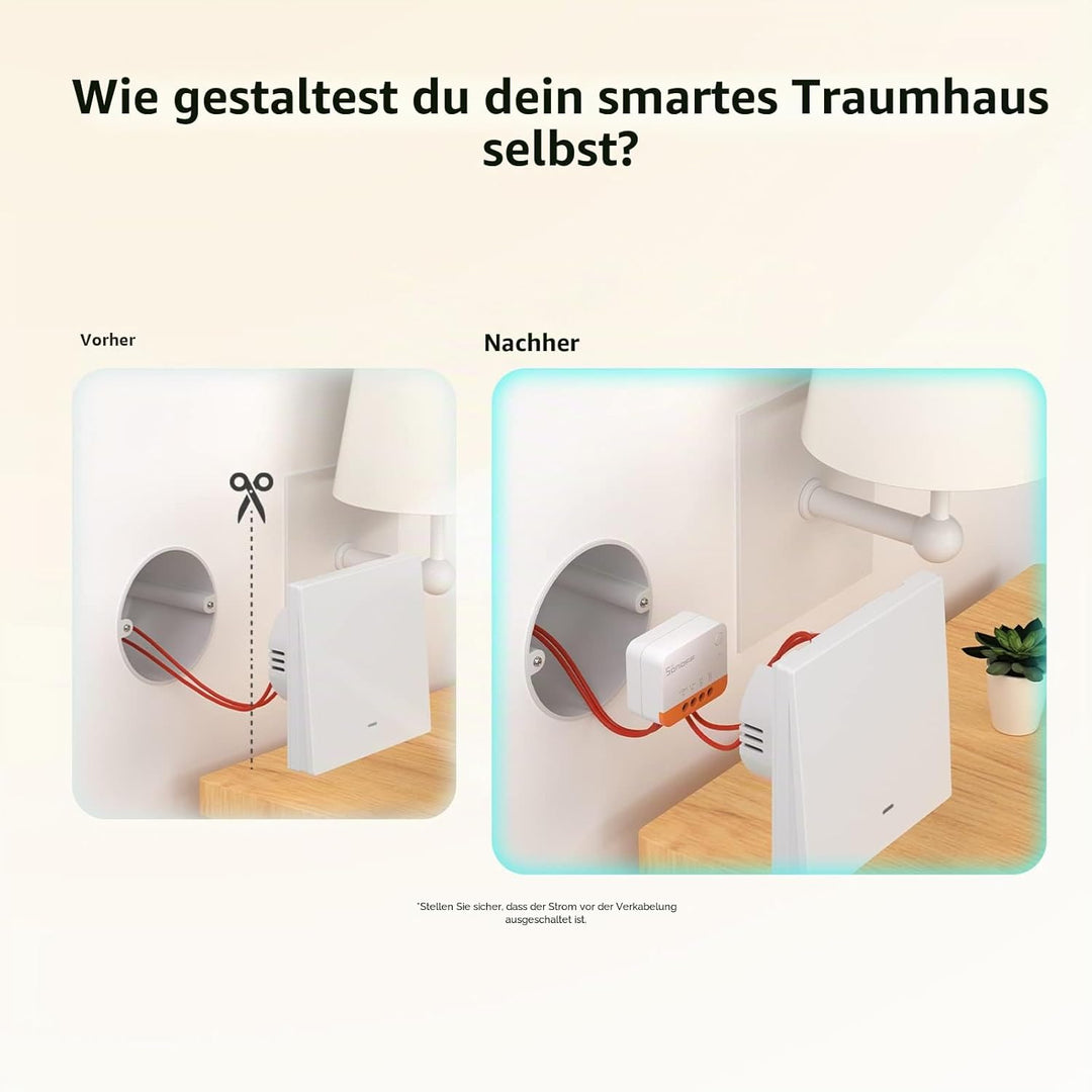 SONOFF ZBMINIL2 Zigbee Smart Schalter,4 Stück 2 Way Smart Switch(Kein Neutralleiter Erforderlich),Sm