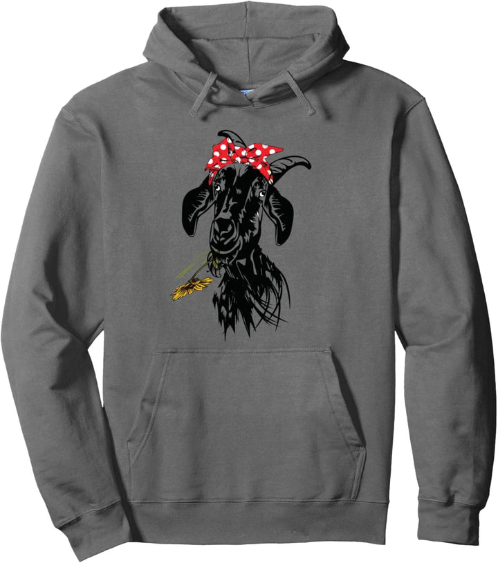 Frauen Ziegen Bandana Farm Animal Lover Lustige Ziege Grafi Pullover Hoodie