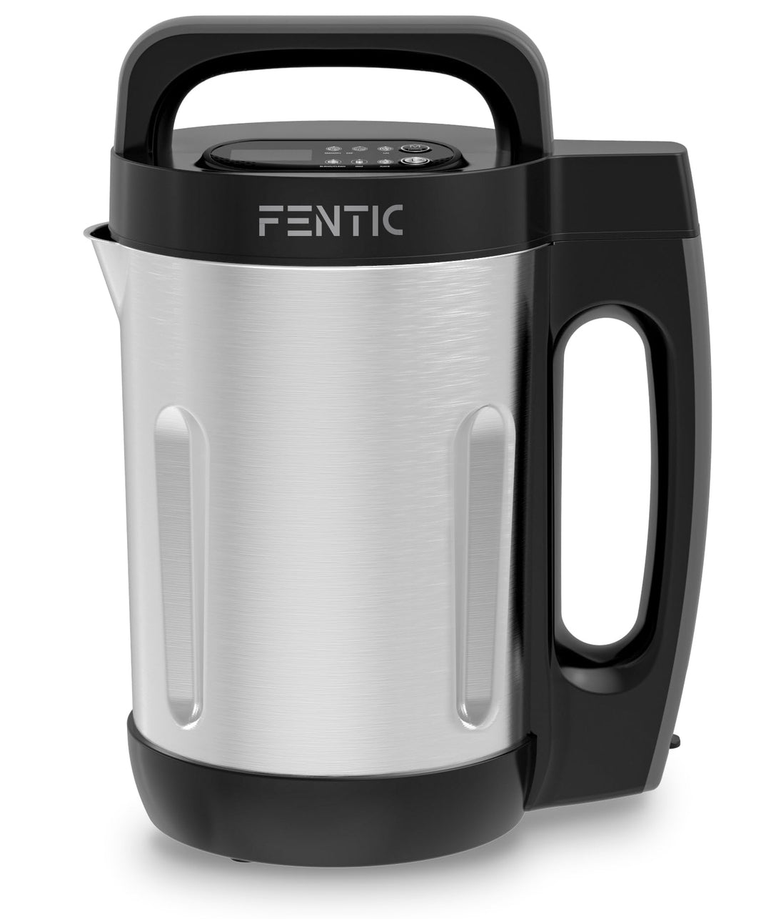 Suppenkocher | 1.6L | 5 Programme | LED-Display | Blender Mixer | 900W | Edelstahl/Schwarz, 1.6L