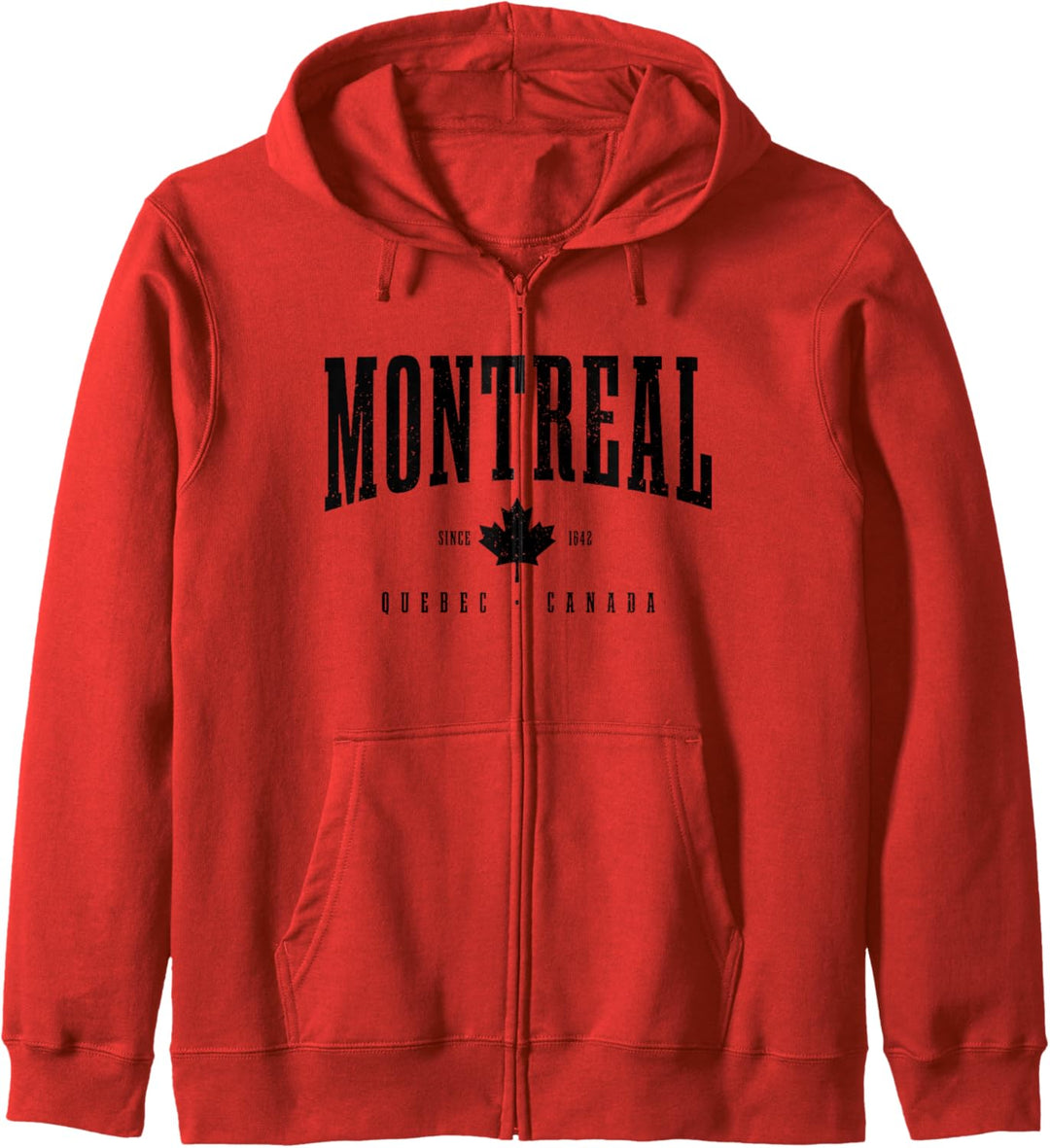 Montreal Est. 1642 Quebec Kanada Maple Leaf Patriotic Pride Kapuzenjacke