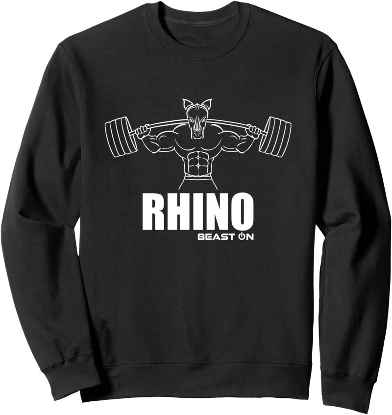 RHINO | Nashorn Beast ON | GYM Motivation Fitness Sprüche Sweatshirt