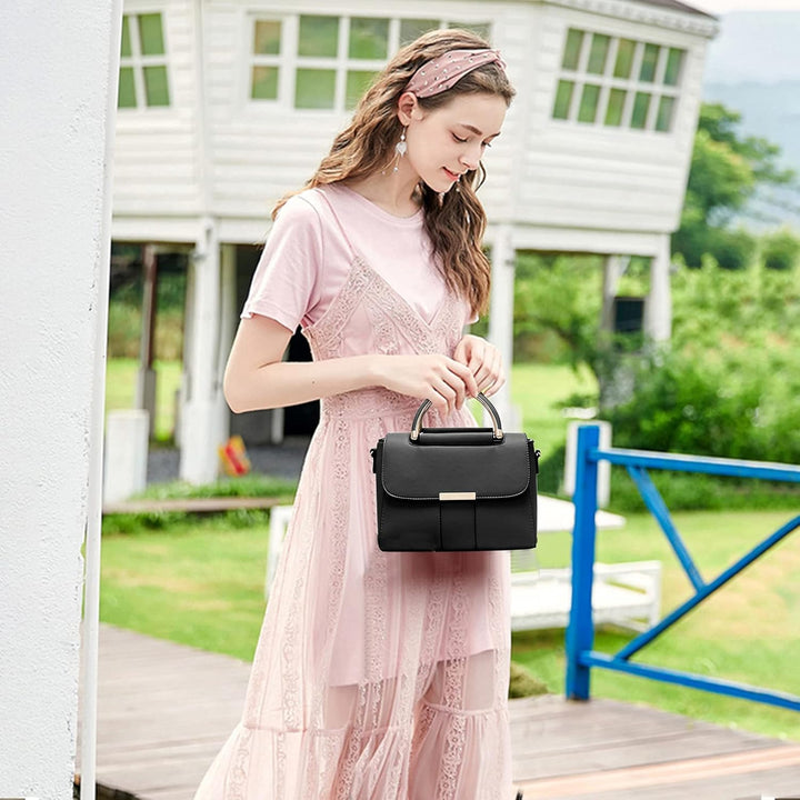 PORRASSO Damen Schultertasche Mode Handtasche PU Leder Top Griff Tasche Umhängetasche Schöne Henkelt