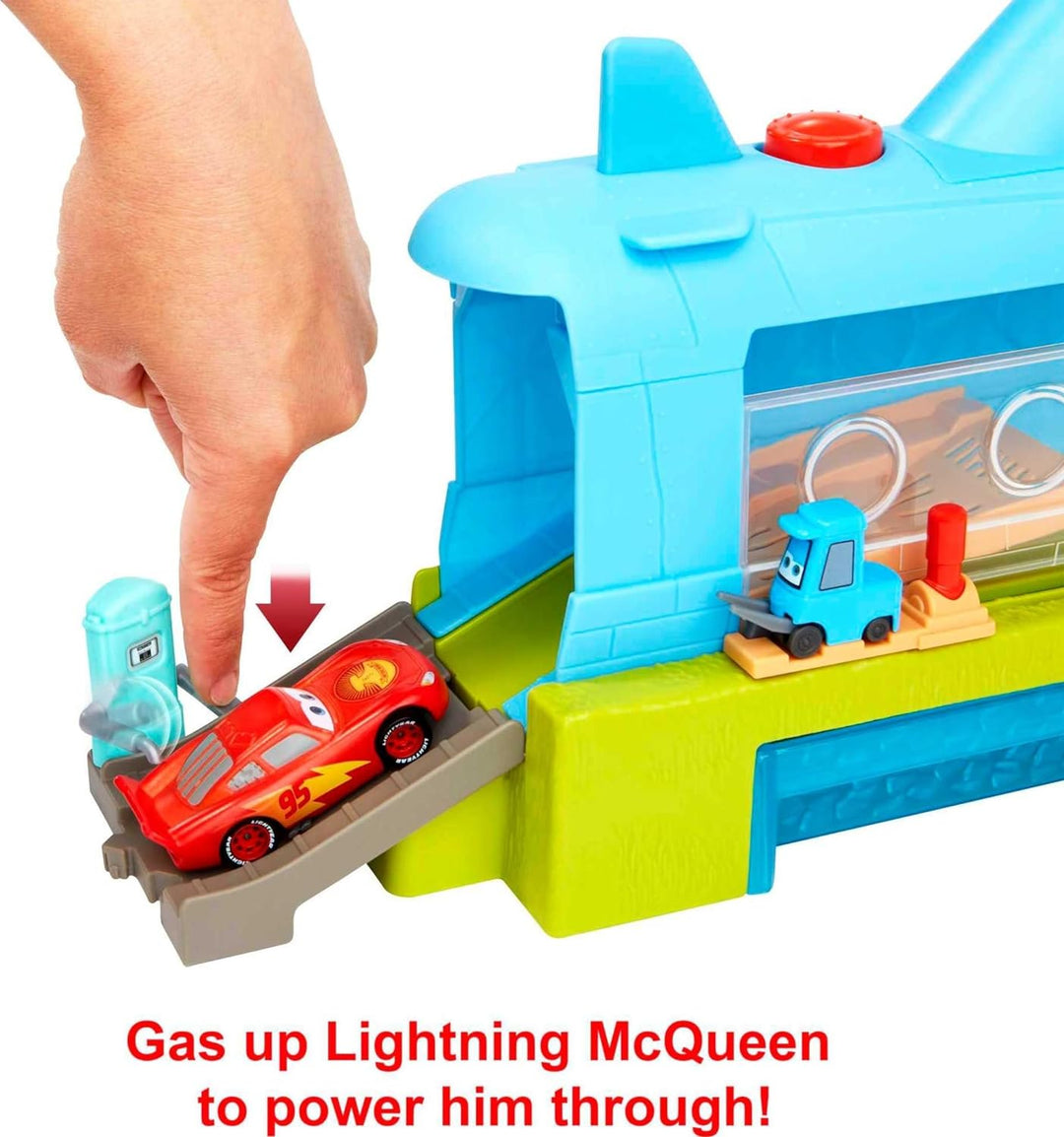 Disney Pixar Cars HGV70 - U-Boot-Autowaschanlagen-Spielset mit Lightning McQueen Spielzeugauto mit F
